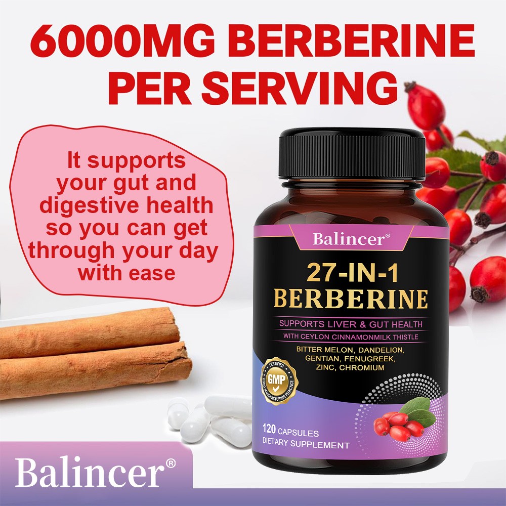 Berberine Supplement Enhance Immune Function Antioxidants 30/60/120 Capsules
