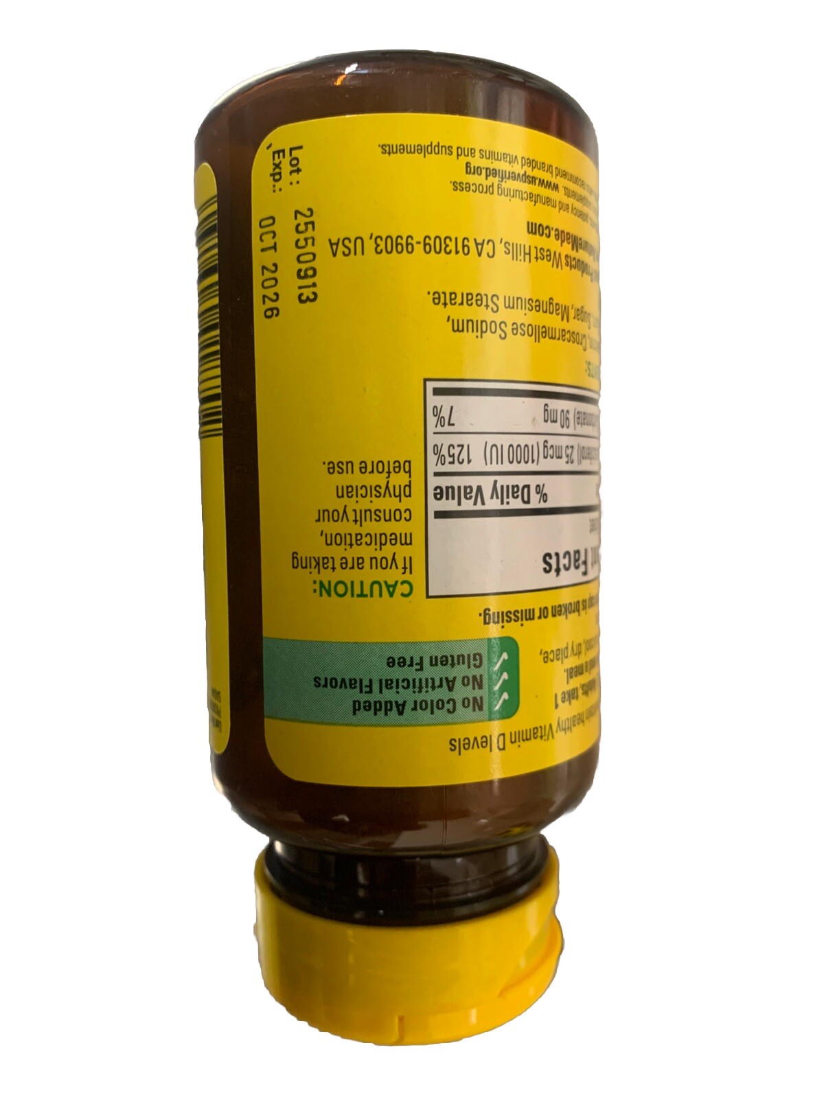 Nature Made Vitamin D3 1,000 Iu (25 mcg) 600 Total Tablets (3 Bottles)
