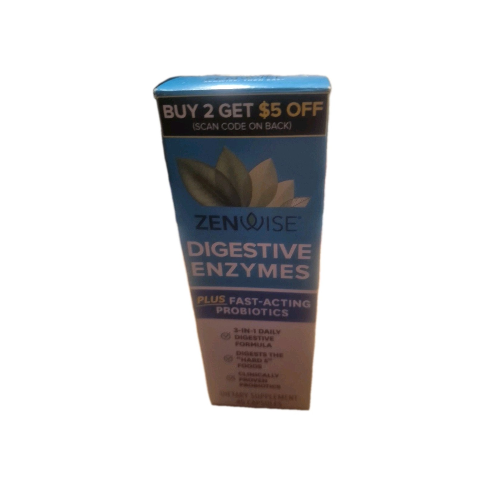 Zenwise Digestive Enzymes Probiotic Multi Enzymes Probiotics 45ct EXP 10/26 READ