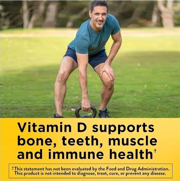 Nature Made Vitamin D3 K2 Supplement, 5000 IU (125 mcg) 30 Count (Pack of 1)