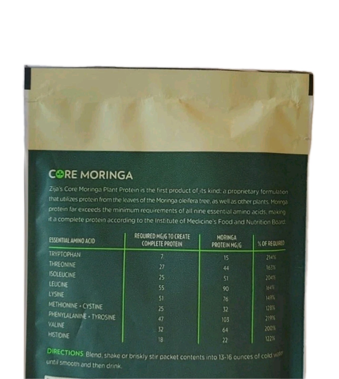 5X Packs Zija Core Moringa Plant Protein Vanilla Bean 100% Plant-Derived Protein