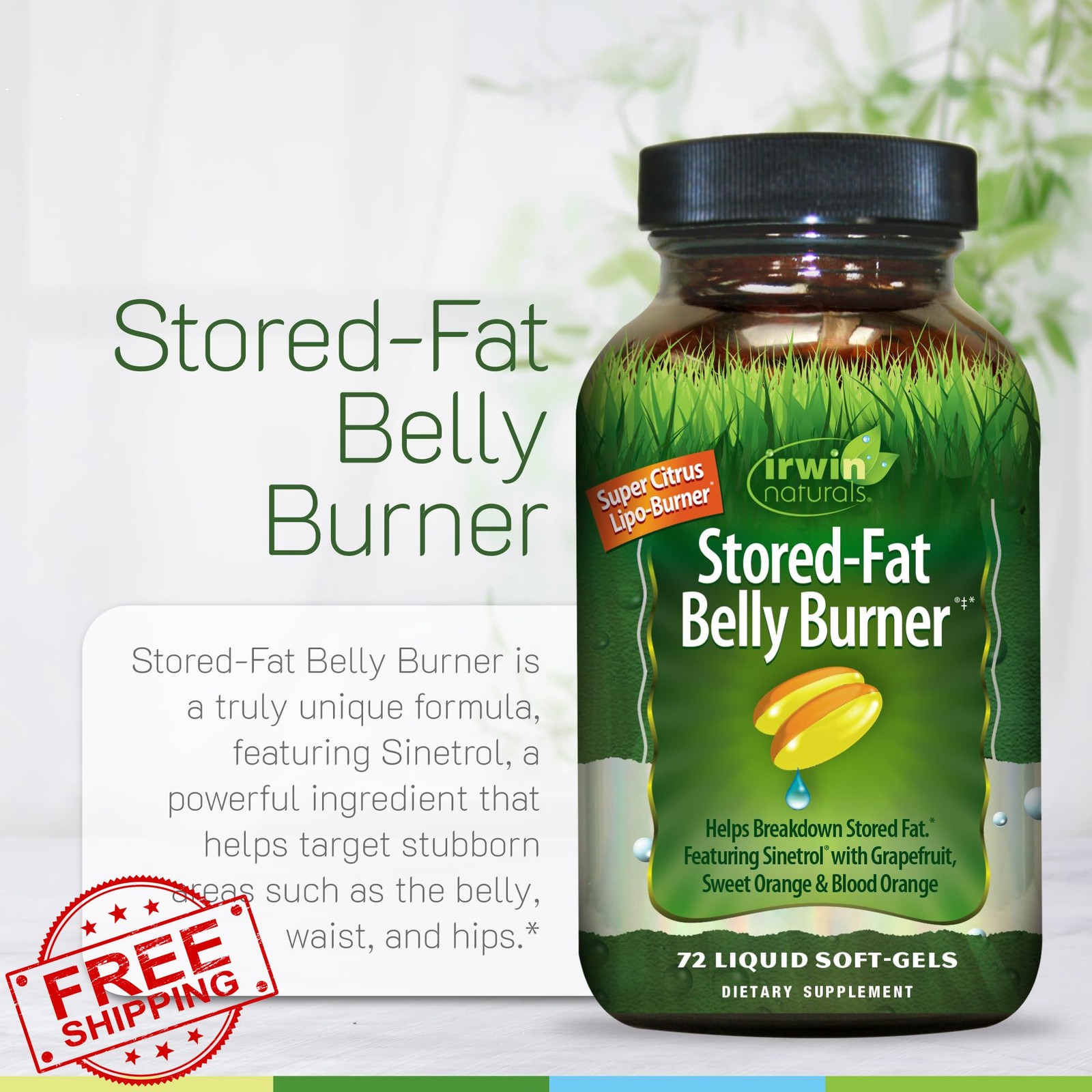 Irwin Naturals Belly Burner 72 Liquid Soft-Gels