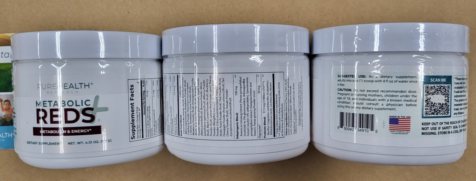 Metabolic REDS Metabolism Energy Dietary Powder Supplement -3 Pack
