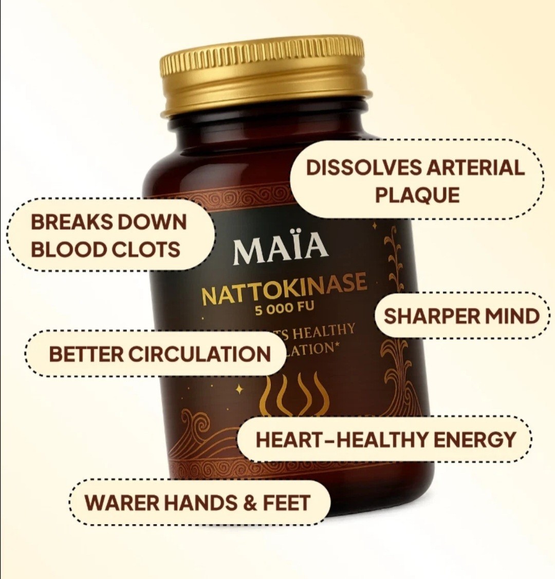 Maia Nattokinase 5000 FU 30 Capsules Supports Healthy Circulation High Potency