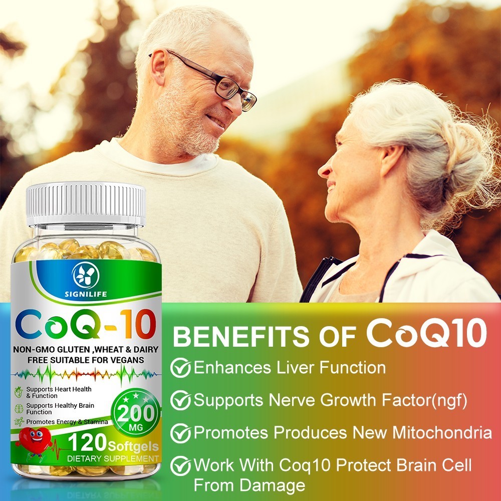 CoQ 10 CoEnzyme Q-10 200mg Support Heart Health,High Potency 120 Capsule