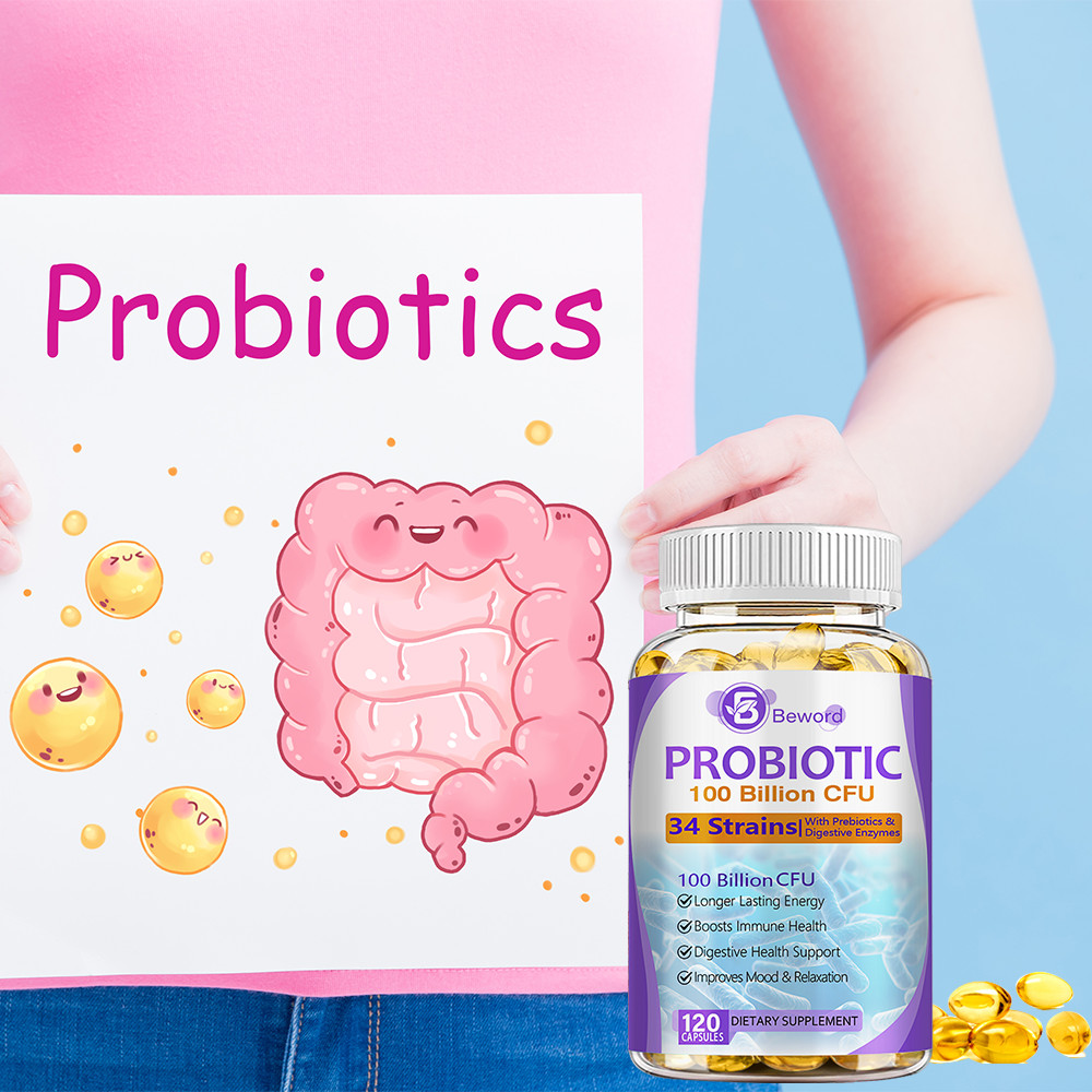 100 Billion Probiotics CFU Potency Gut Health Probiotic Supplement 1-4 Bottles