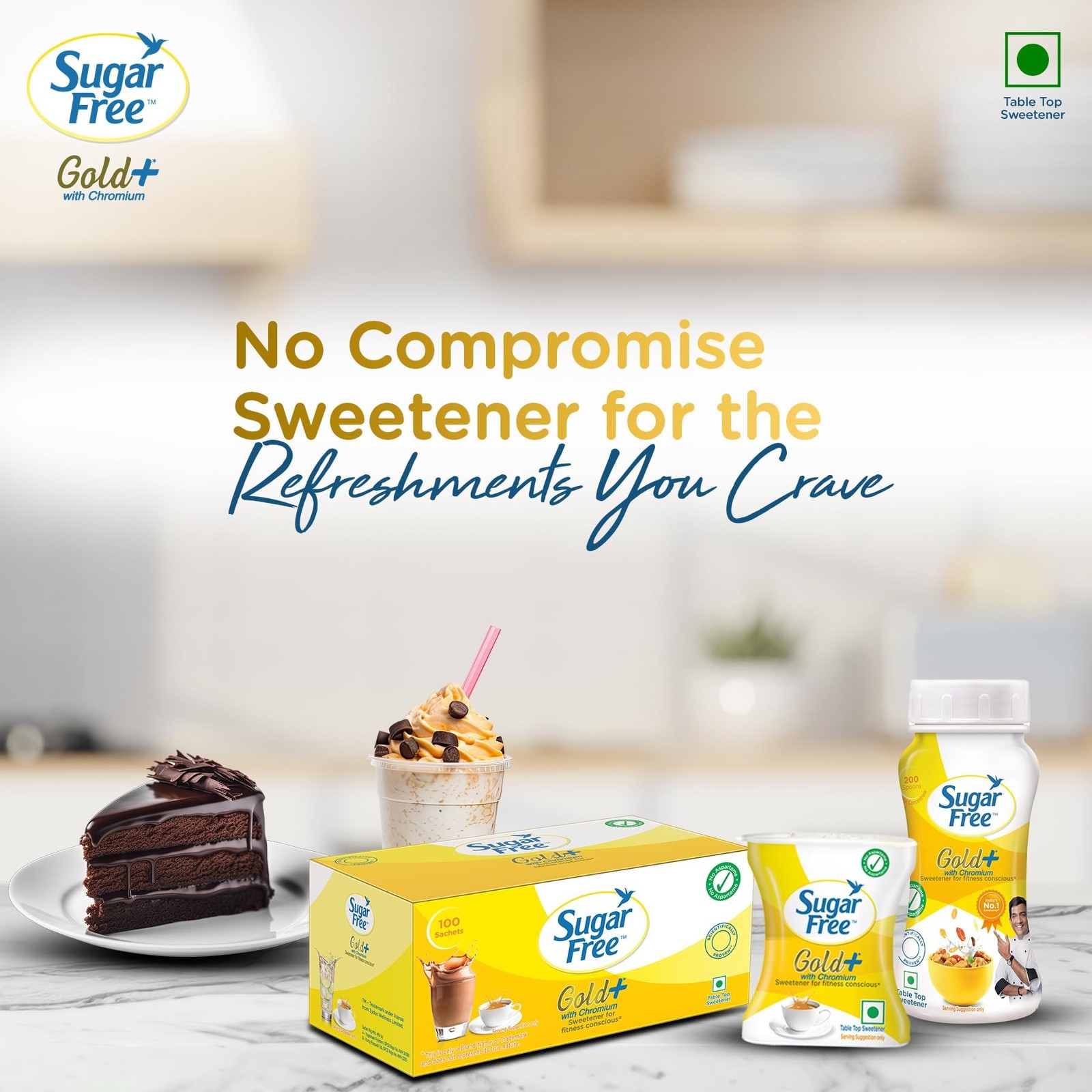 Sugar Free Gold Low Calorie Sweetener – Pack of 2 (100gm x 2), Jar