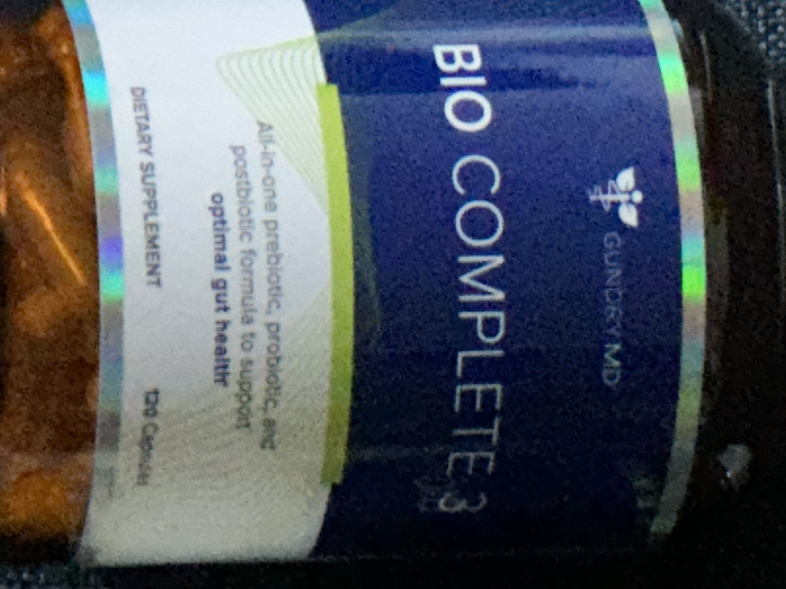 4pk Bottel Gundry MD Bio Complete 3 Supplement 120 Capsules Optimal Gut Health