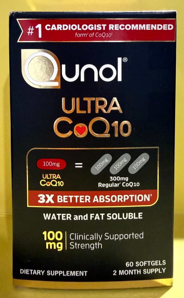 Qunol Ultra CoQ10 100mg Clinical Strength 60 Softgels Exp : 07/2027