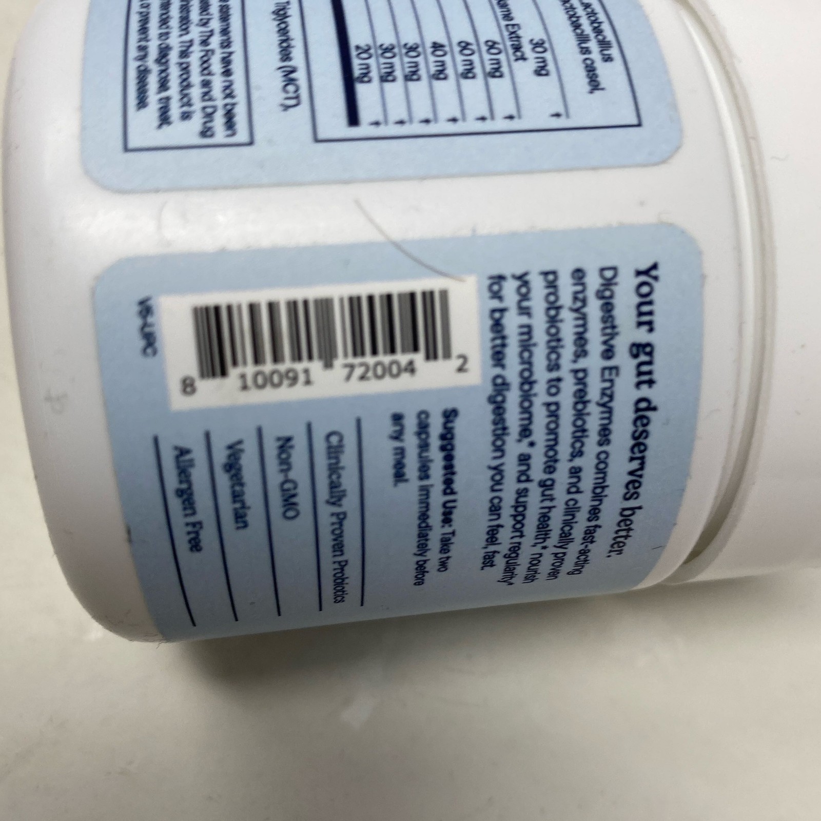 Zenwise Digestive Enzymes Daily Support, 60 Capsules, White/Blue