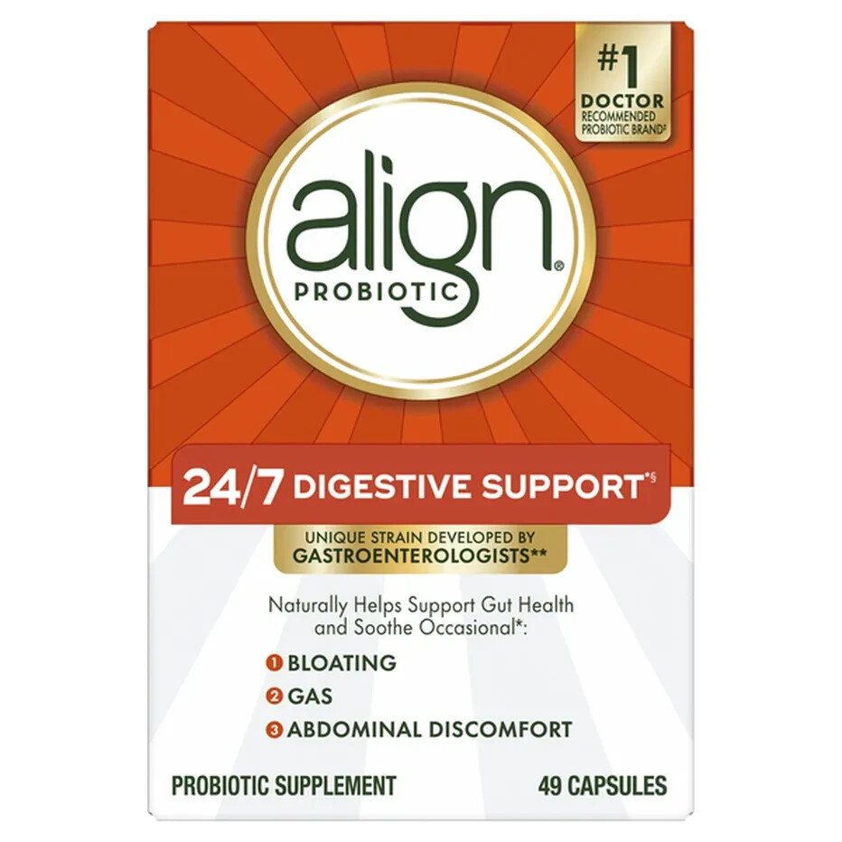 Align Probiotic 24/7Digestive Support Developed by Gastroenterologis 49 Capsules