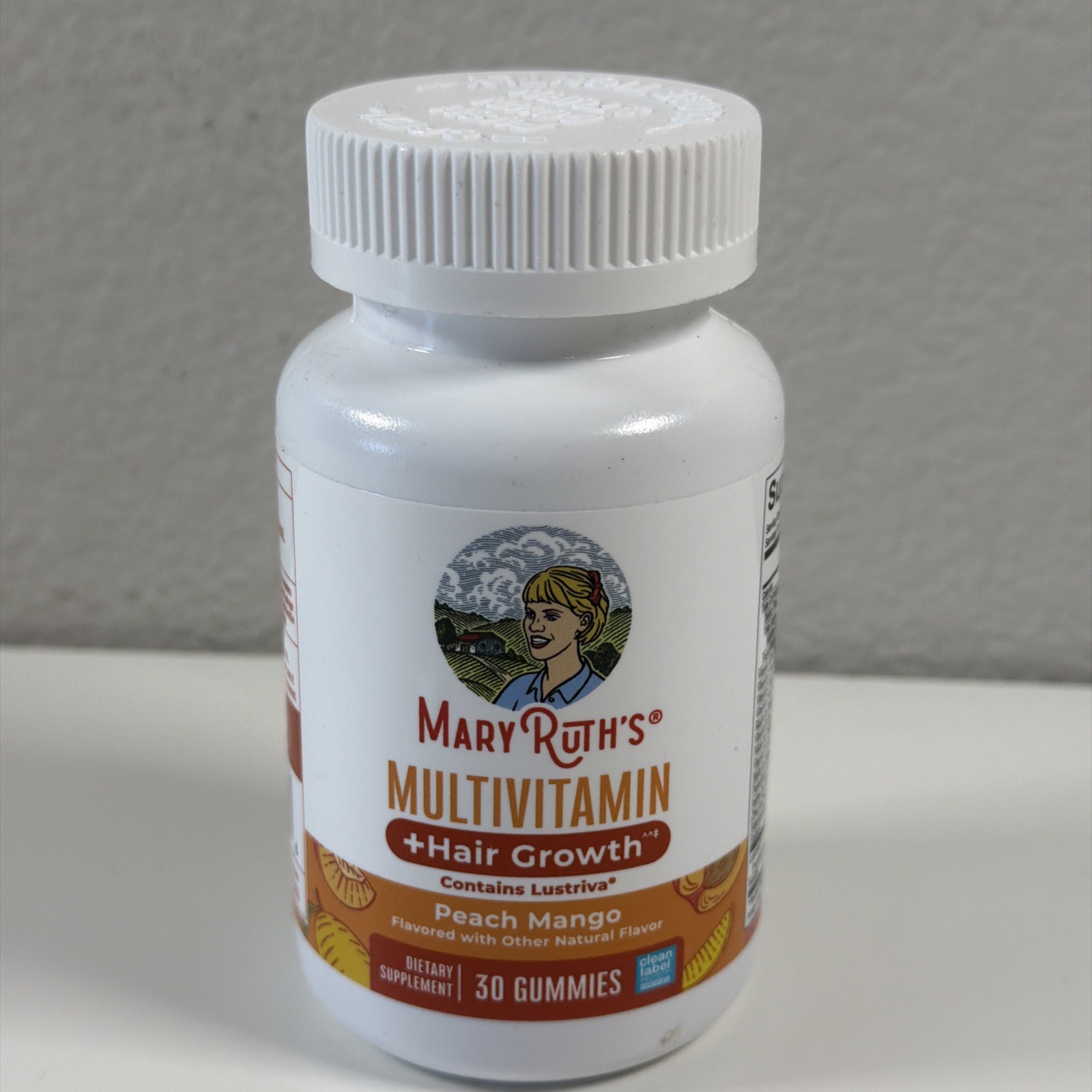MaryRuth’s Multivitamin Hair Growth Lustriva Vegan Peach Mango 30 12/2027 Sealed