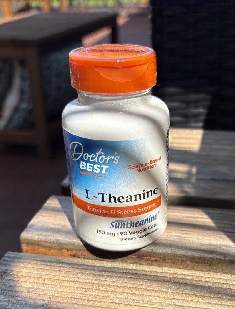 Doctor’s Best L-Theanine W/Suntheanine, Stress Sleep Health Mood150mg 90 Veg Cap