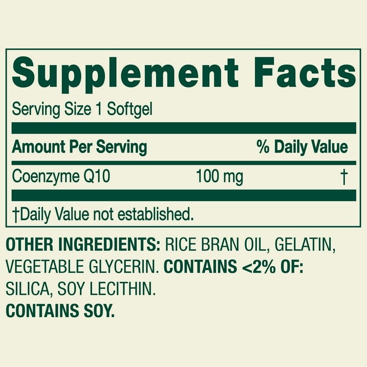 Spring Valley Rapid-Release CoQ10 100mg Dietary Supplement 30 Count