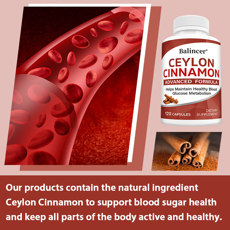 Organic Ceylon Cinnamon 30/60/120 Caps Heart Health & Immune Support
