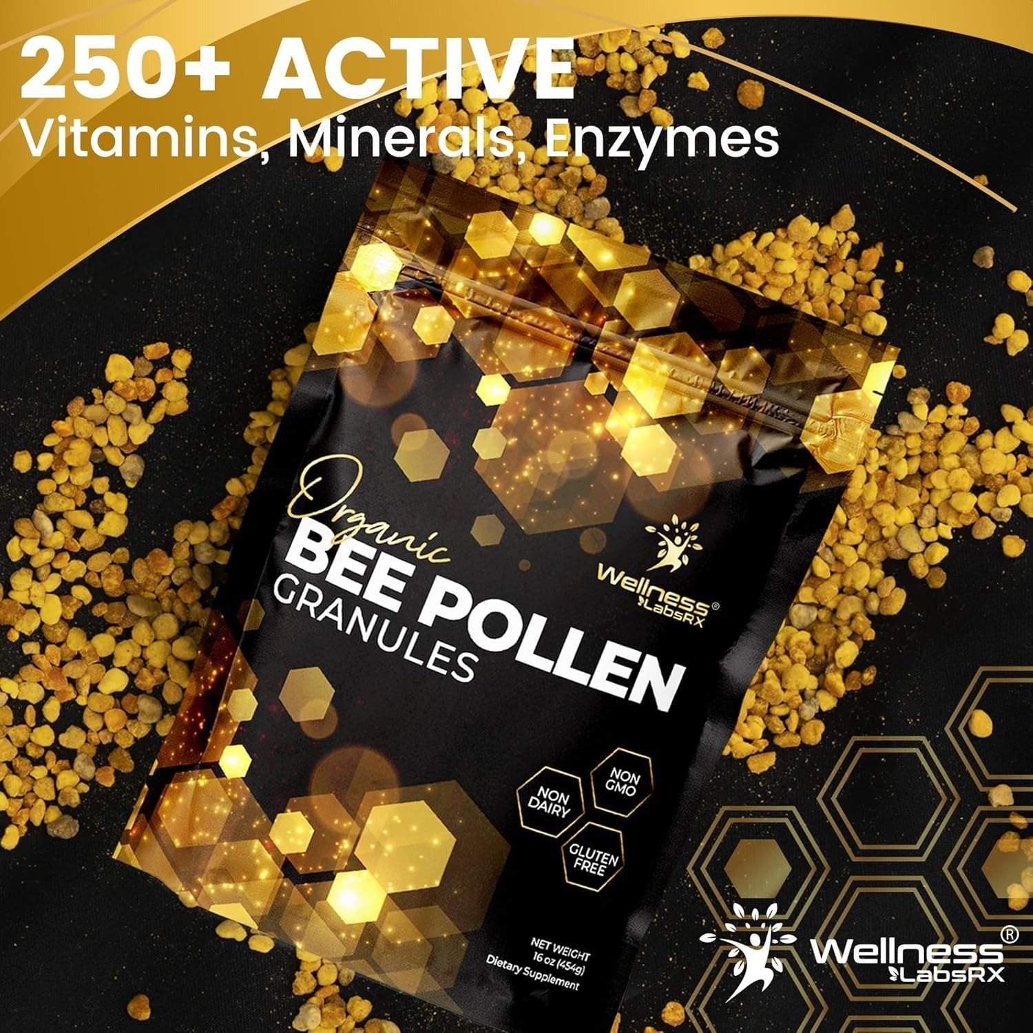 Bee Pollen Granules 1lb | Organic Superfood for Energy, Immunity & Digestion