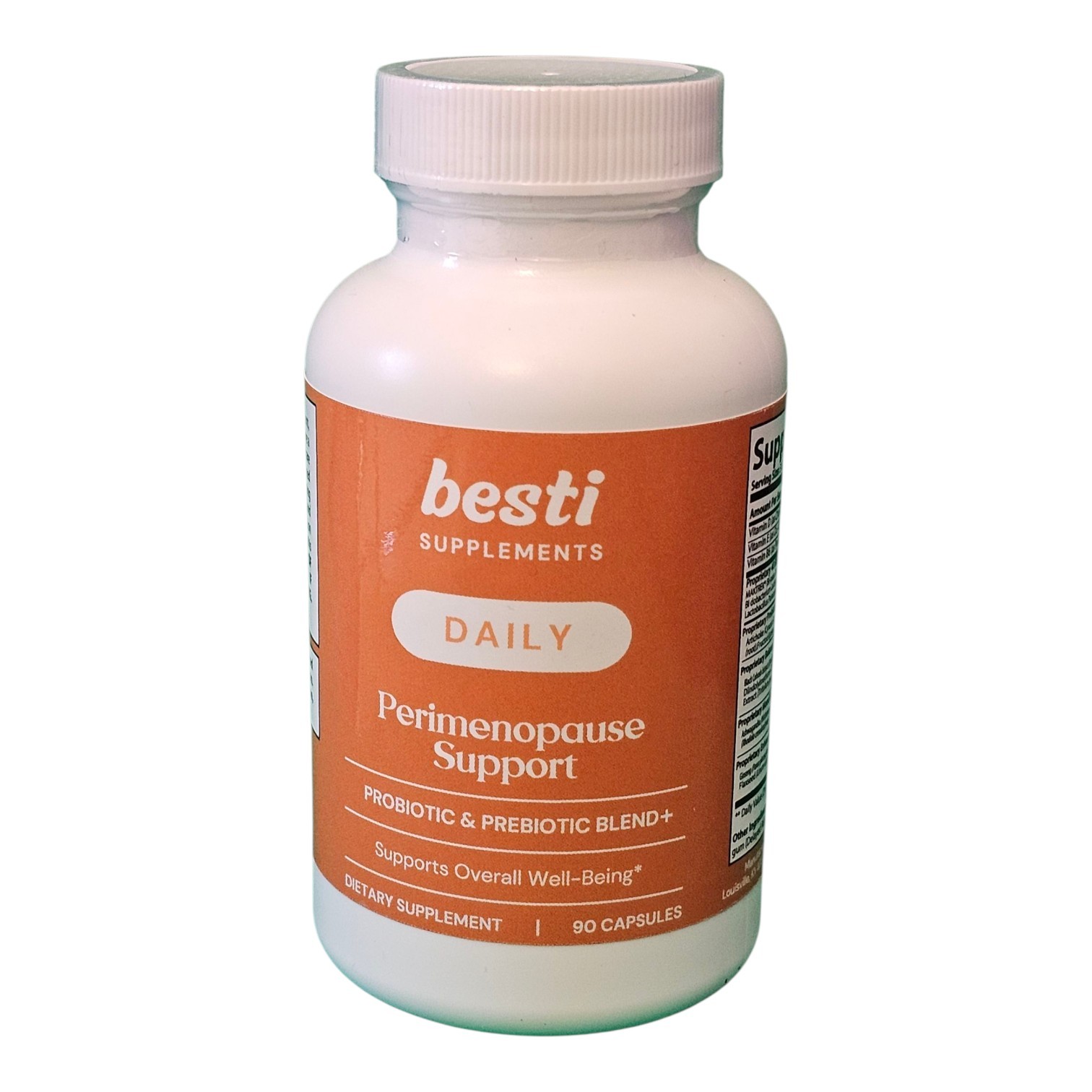 Besti Daily Perimenopause Support Probiotic Prebiotic Blend 90 Capsules Women