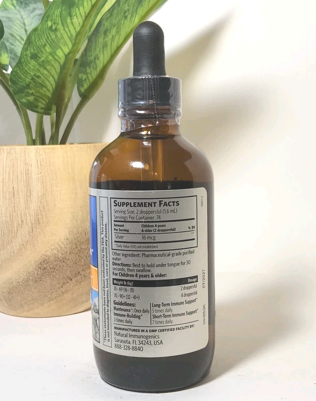 4 oz Bio-Active Silver Hydrosol for Kids by Sovereign Silver Sealed Bottle NWOB