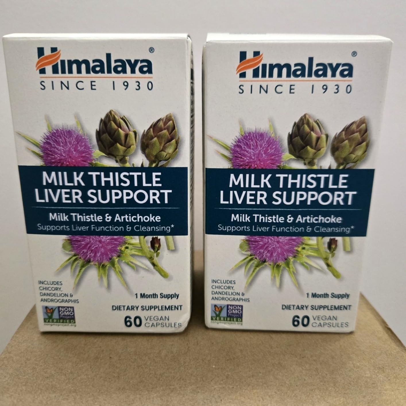 2 X Milk Thistle Liver Support & Cleansing with Artichoke Chicory Exp 12/2027