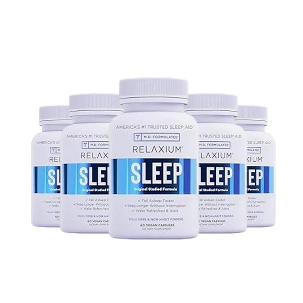 Relaxium New Sleep 60Capsules Sleep support to help your body fall asleep faster