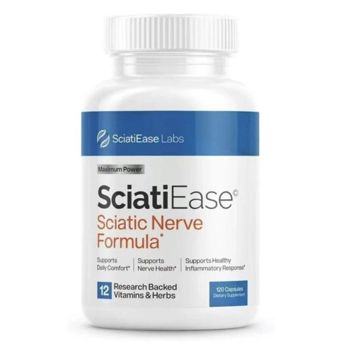 Sciatic Supplement & Nerve Support Pain Nerve 120 for Relief Health, Capsules