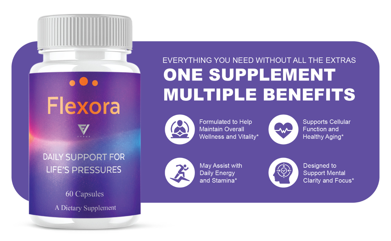 (2 Pack) Flexora Joint Health Support, Flex Ora Supplement (120 Capsules)