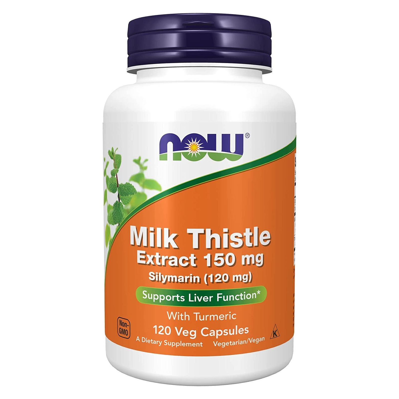 NOW FOODS Milk Thistle Extract 150 mg Silymarin 120 mg 120 Veg Capsules
