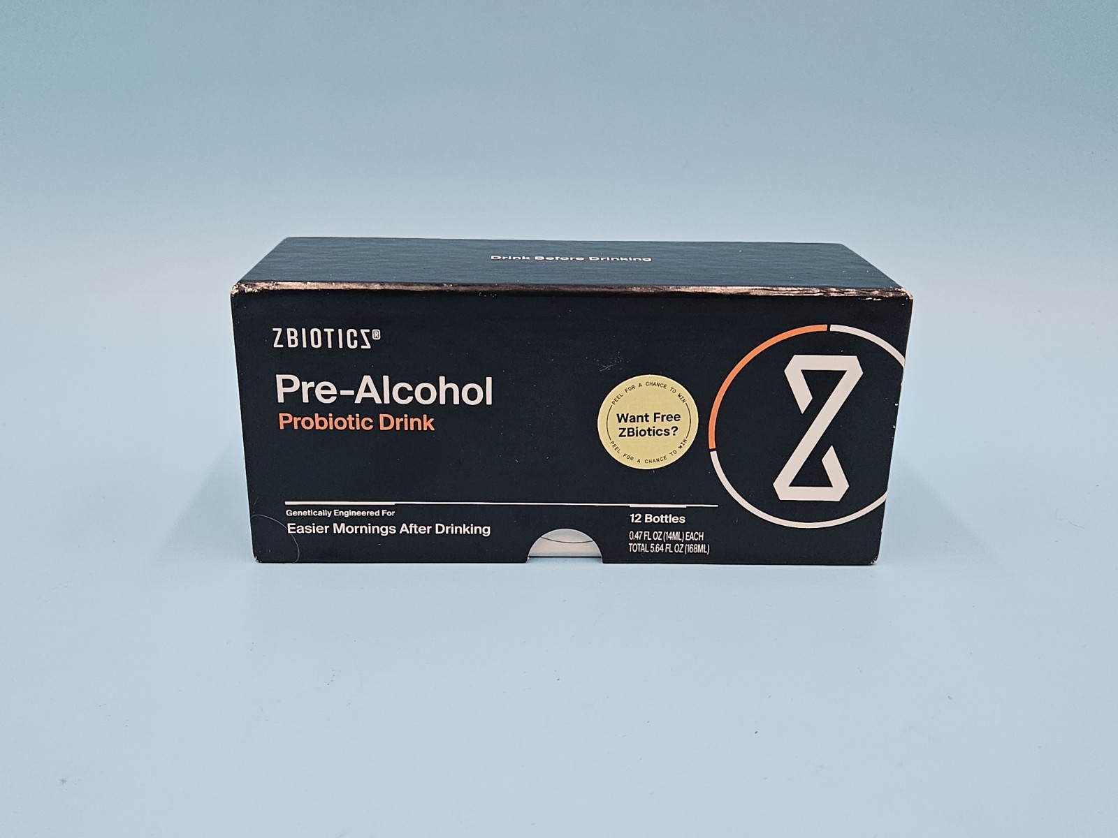 12 Pack Probiotic Feel Better After Drinking ZBiotics 0.47 Fl Oz Wake Refreshed