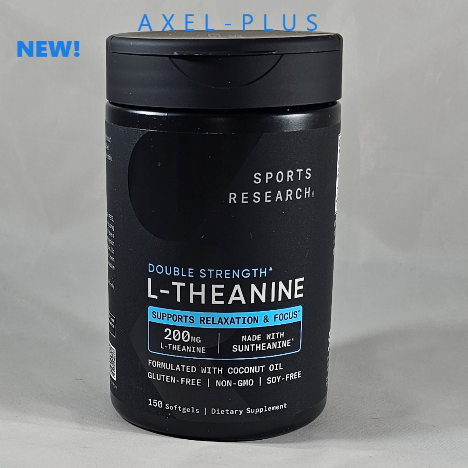 Sports Research L-Theanine Suntheanine 200 mg, 150 Softgels EXP 12/2028