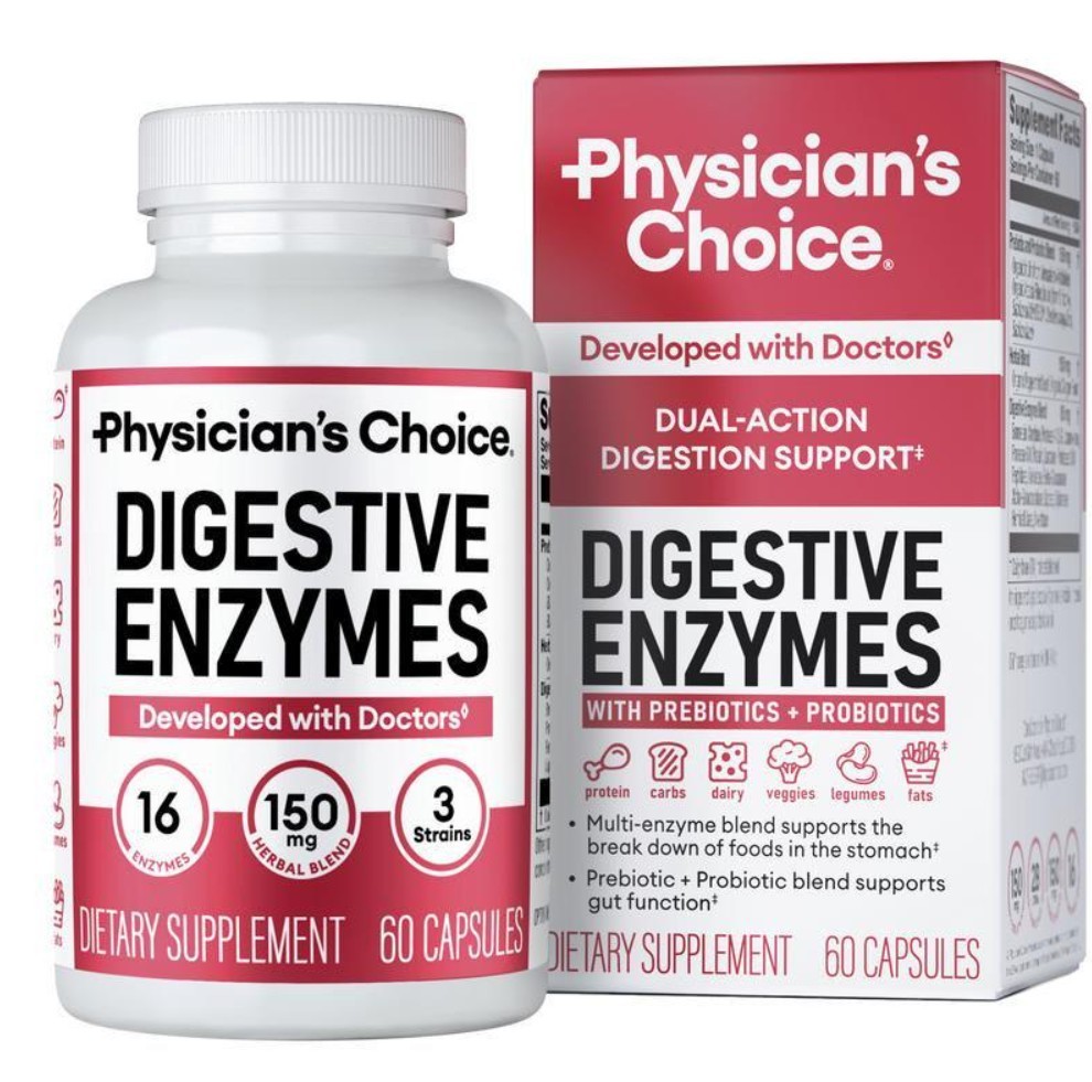 Physician’s Choice Digestive Enzymes Gut Health Bloating Relief Meal Digestion