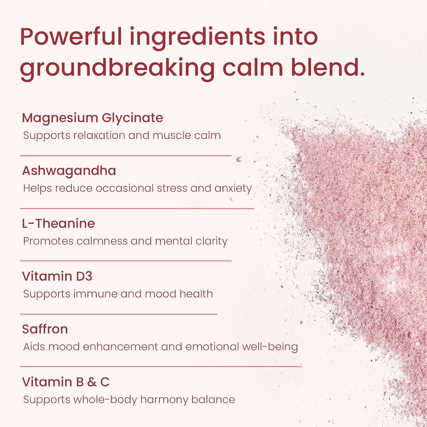 Calm Rest Magnesium & L Theanine Powder Drink Mix, raspberry Lemonade 15 count