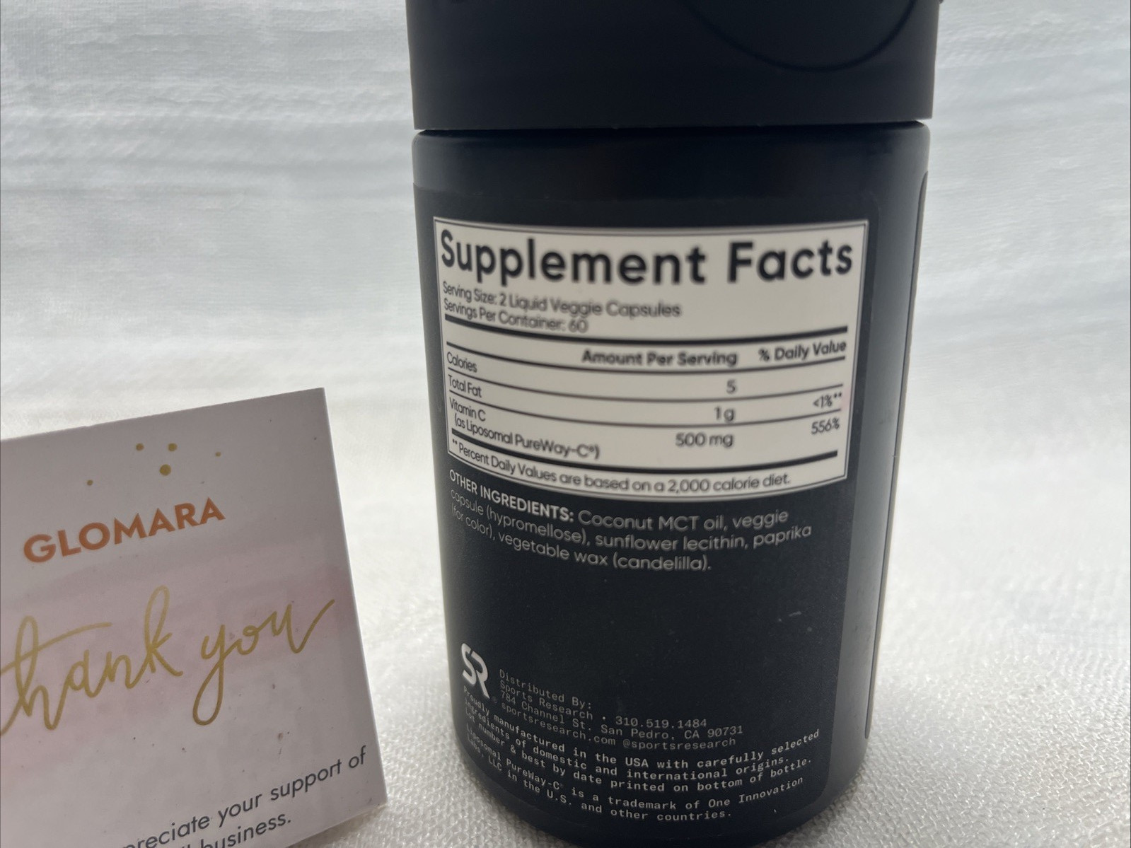 Sports Research Liposomal Vitamin C 500mg 120 Capsules EXP 06/2027 NEW