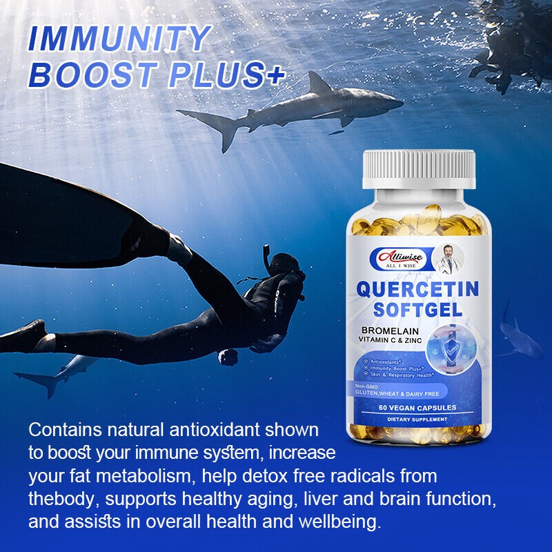 Quercetin 1000MG with Bromelain & Zinc – Natural Immune Support Supplement