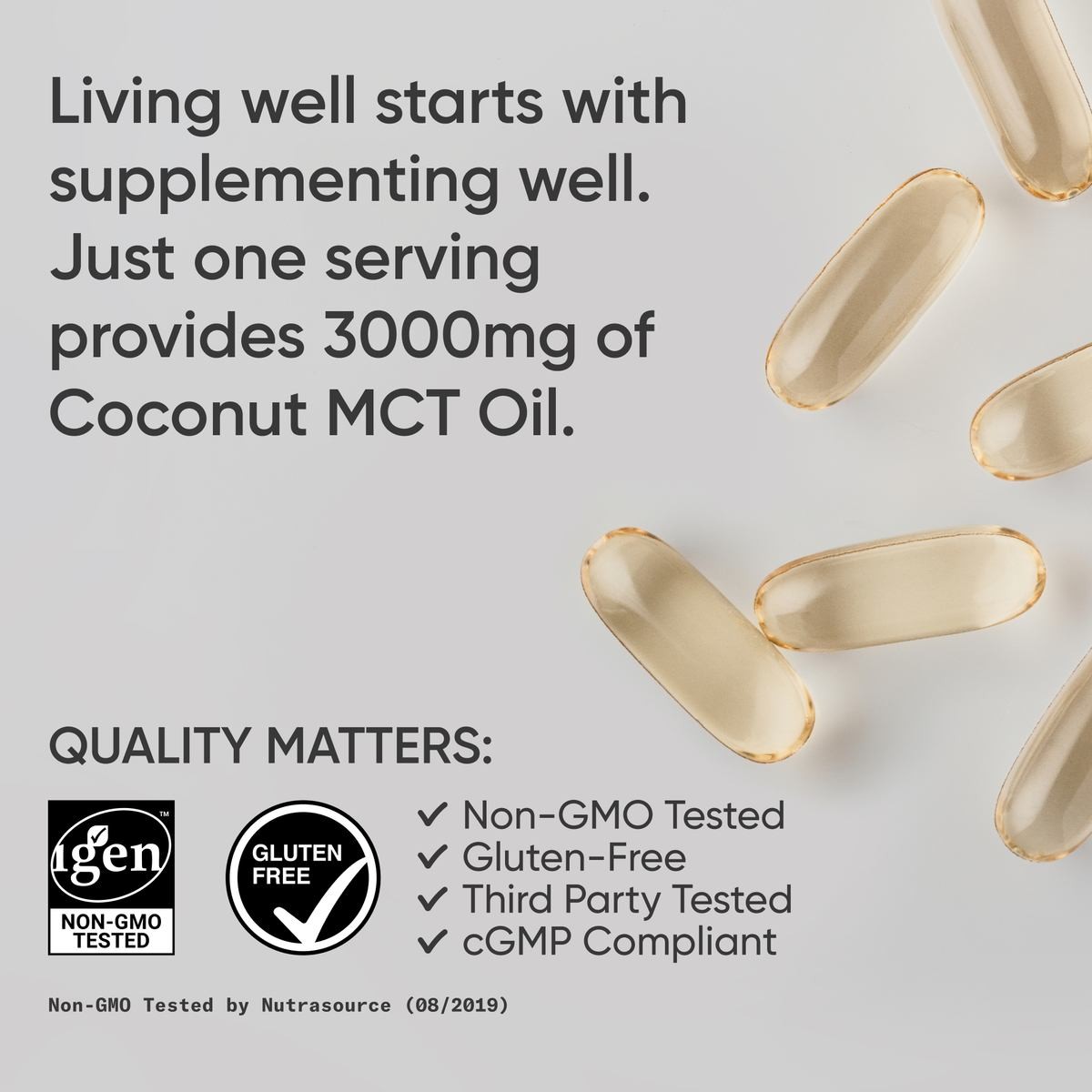 SR Keto MCT Oil – Fuel for Brain & Body – from Non-GMO Coconuts (120 Softgels)