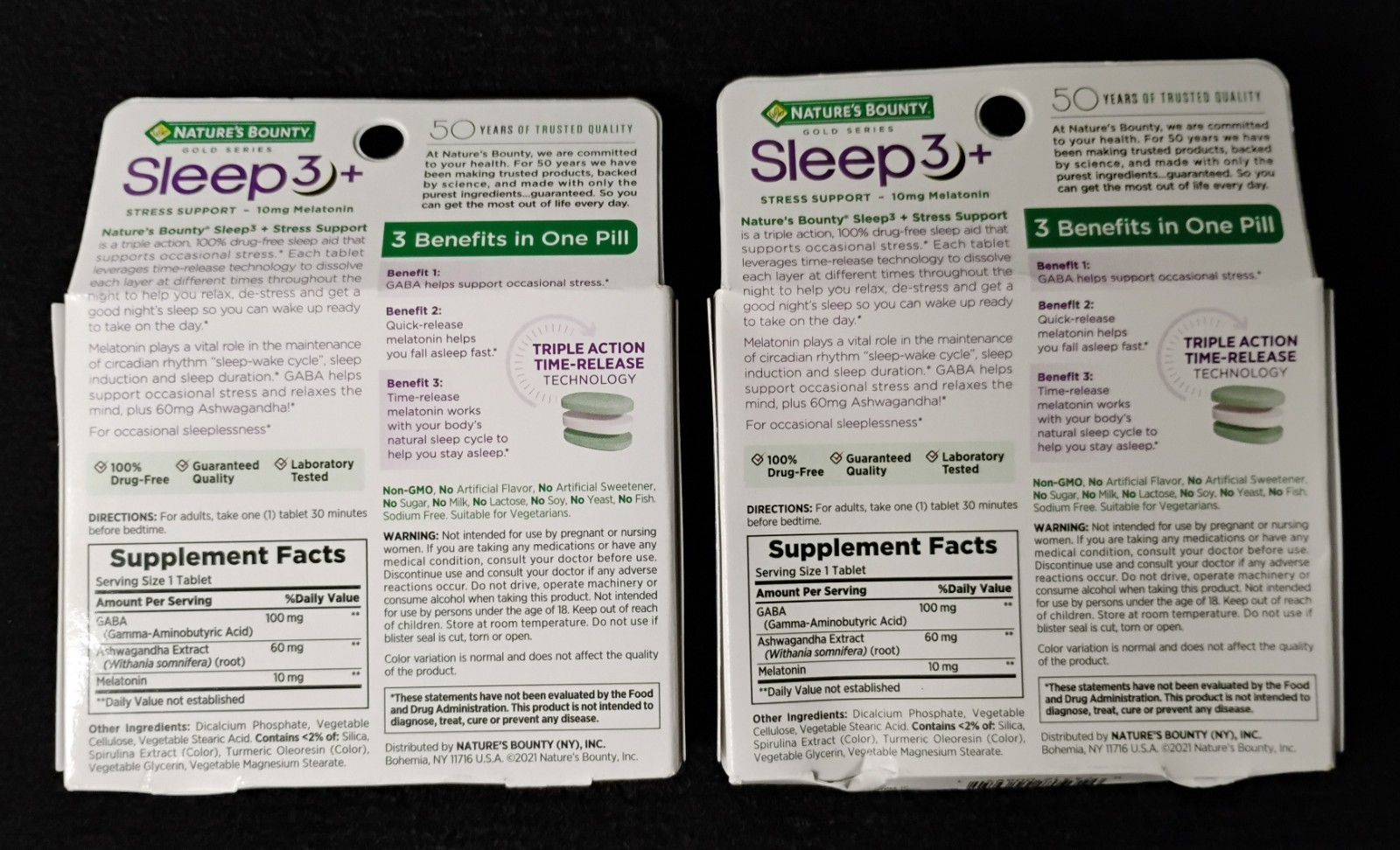 Nature’s Bounty Sleep 3 + Stress Support Unopened 2 Boxes