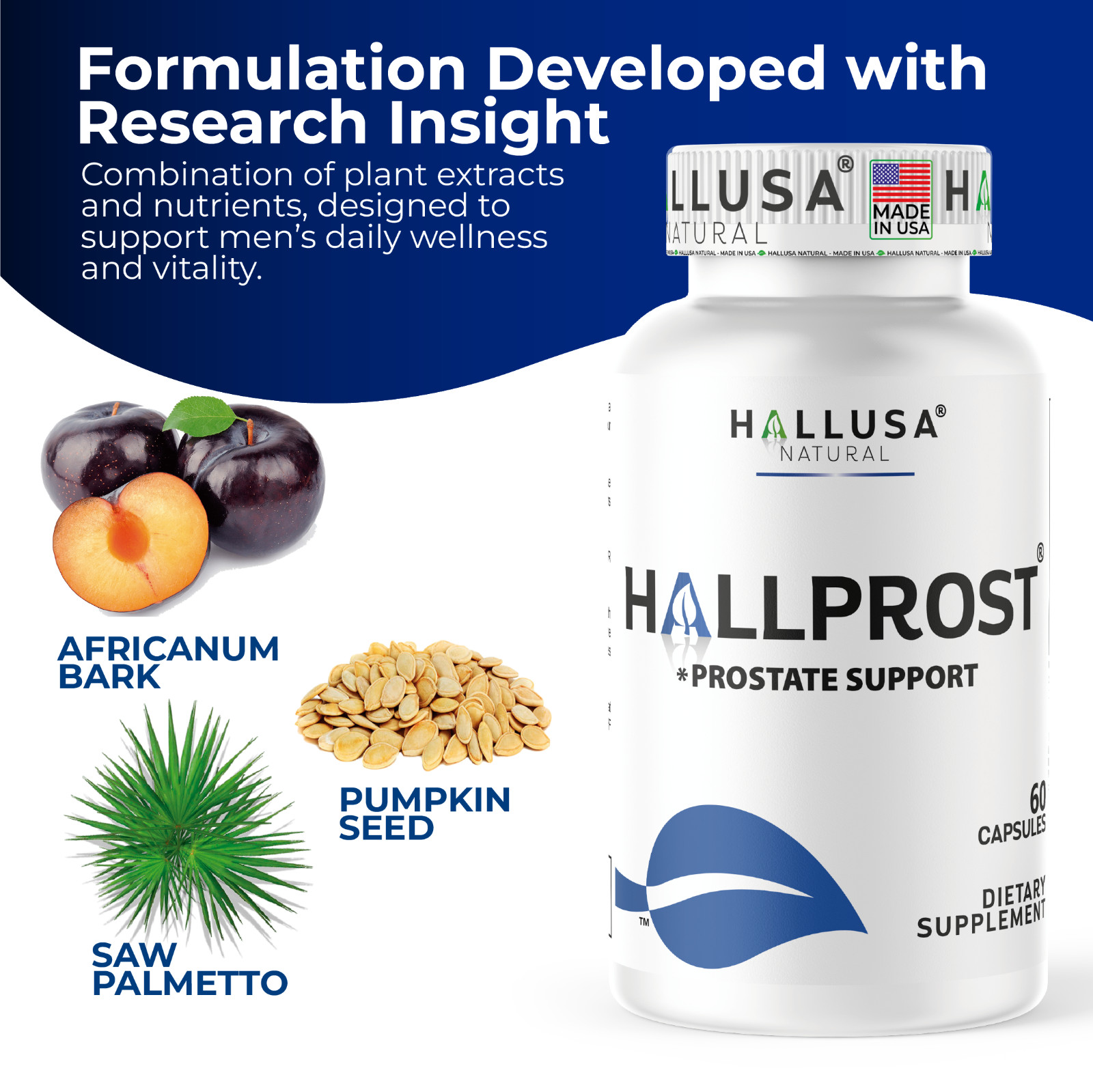 HALLPROST & HALLVIGOR – Complete Treatment for Men – Prostatic well-being 120Cap