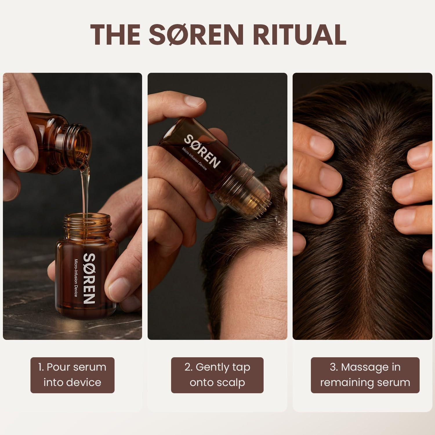 Micro Infusion Hair Renewal System by SOREN – Saw Palmetto & Peptide Scalp Treat