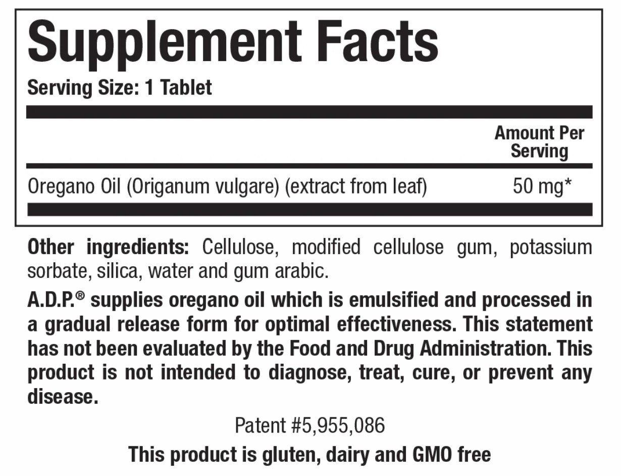 Biotics Research ADP Emulsified Oil of Oregano 120 Count (Pack 1)