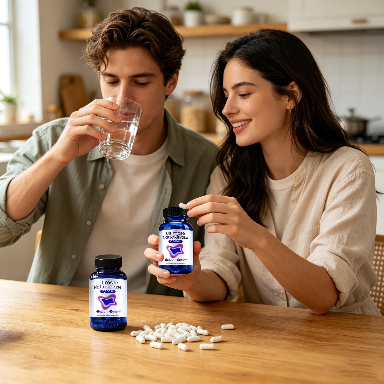 Nattokinase Ultimate Supplement with 10 , 800 FU of Nattokinase , Natural Suppor