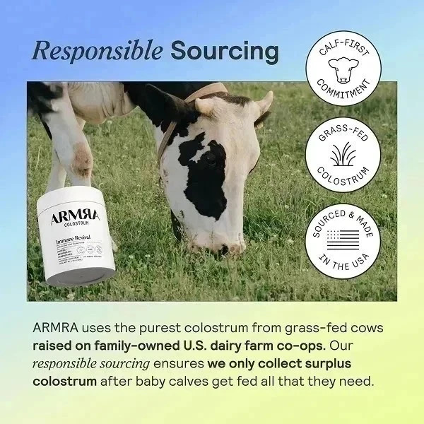 ARMRA Colostrum Superfood Grass-Fed Immune Fitness Brain Benefits Unflavored New