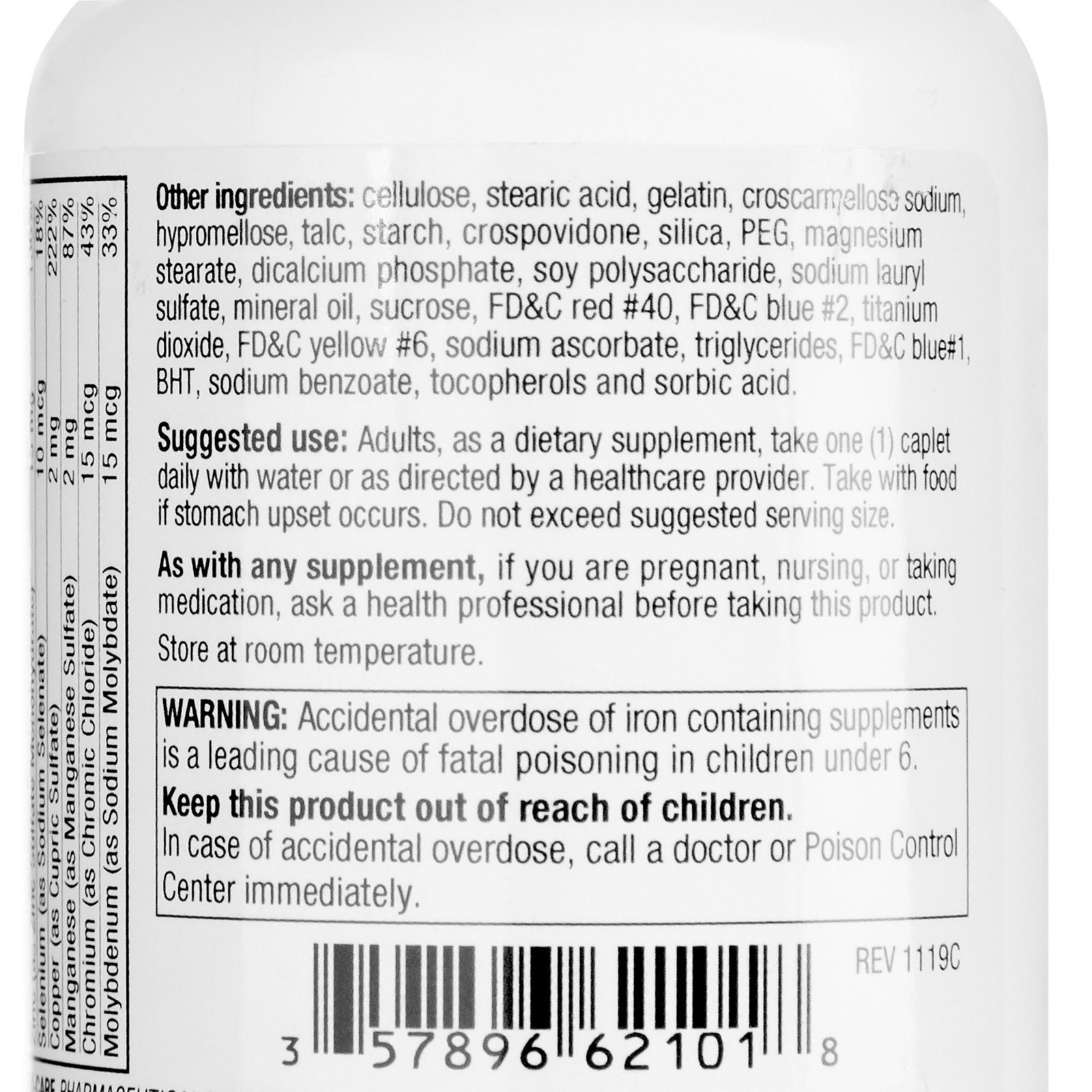 Geri-Care Multivitamin Tablet 621-01-GCP 1 Bottle 100 per Bottle