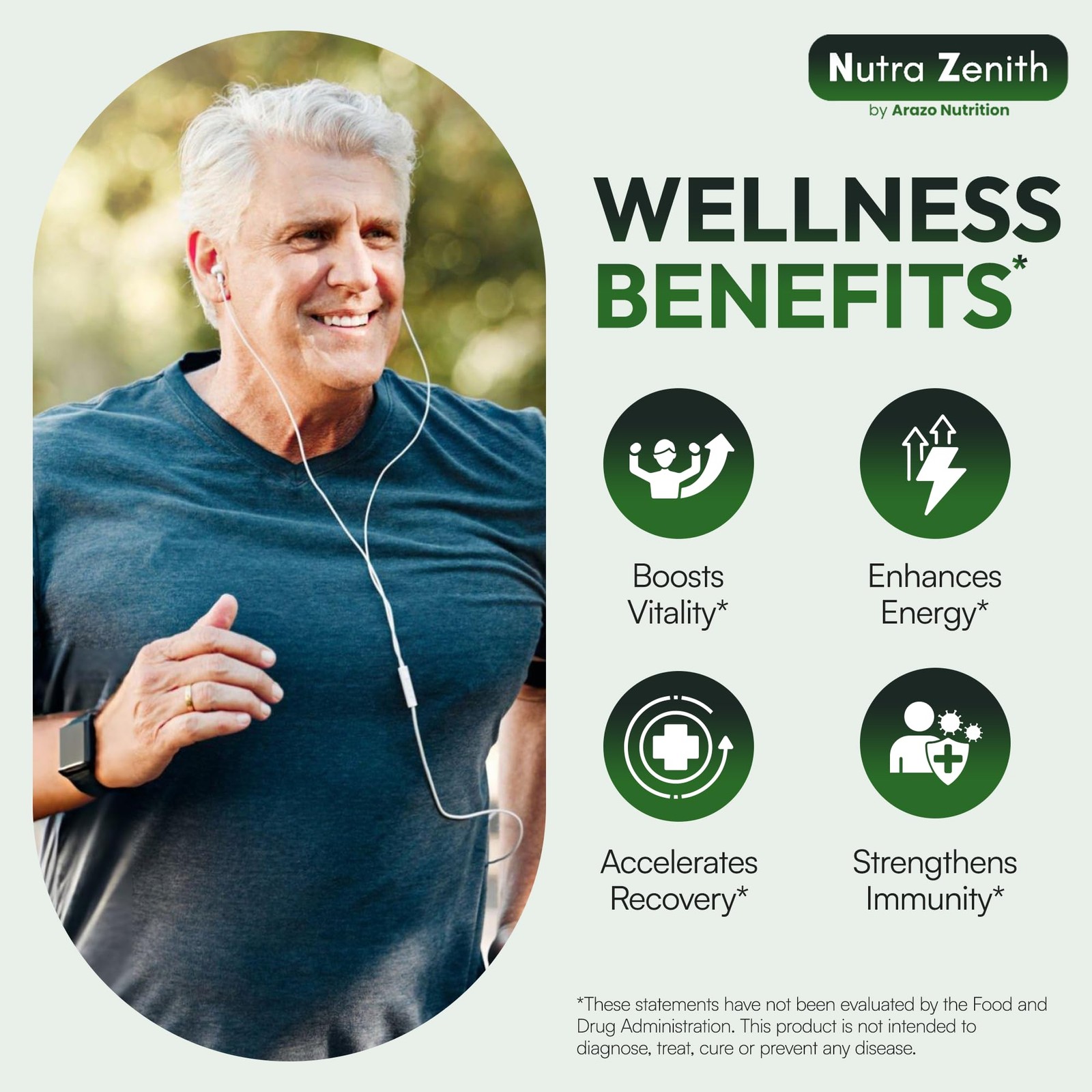 Arazo Nutrition Akg Anti-Aging Energy Boost Supplement Vitamin B6 Vitamin C