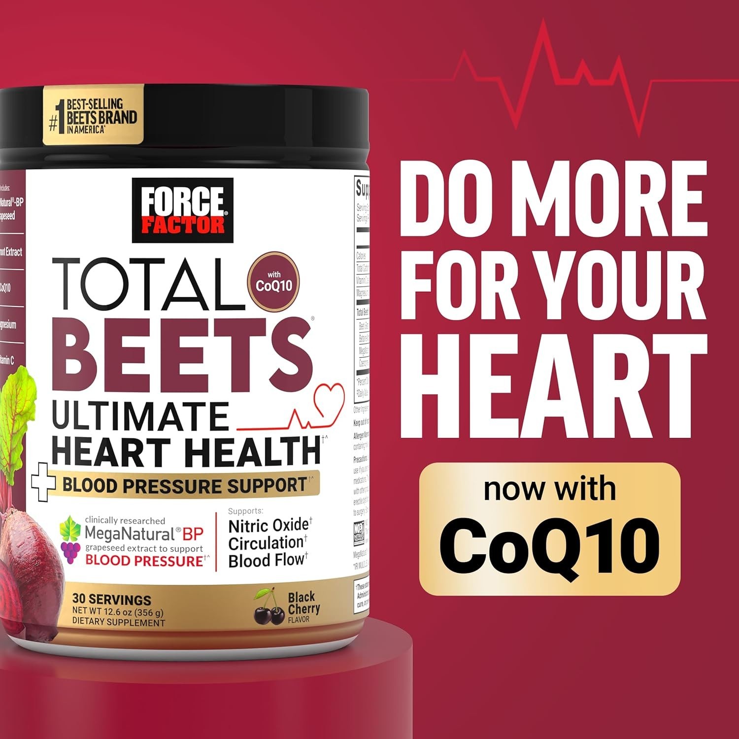 Force Factor Total Beets Circulation Superfood Beet Root Powder Nitric Oxide