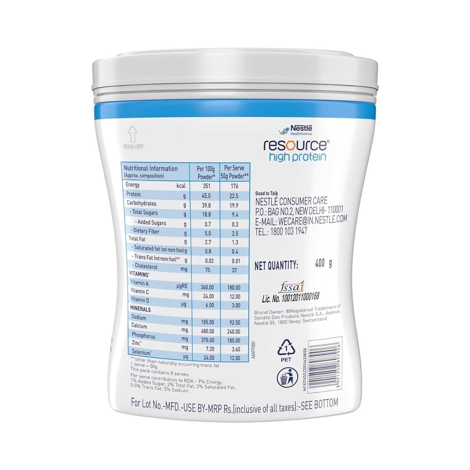 RESOURCE Nestle Health Science, High Protein – 400 G