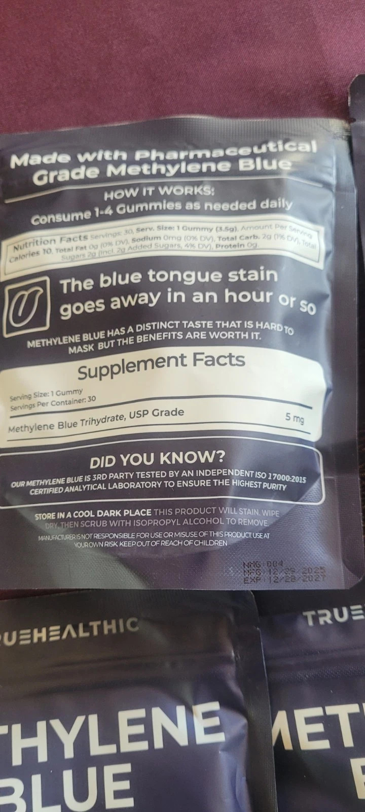 Truehealthic Blue Focus Gummies – Sugar Free Vegan Memory Supplement
