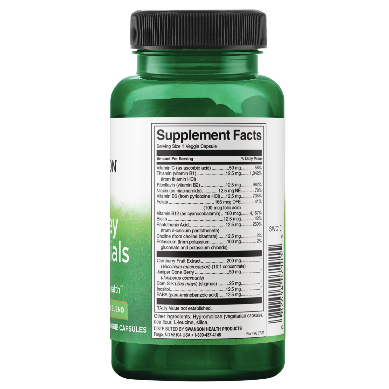 Swanson Kidney Essentials 60 Veggie Capsules