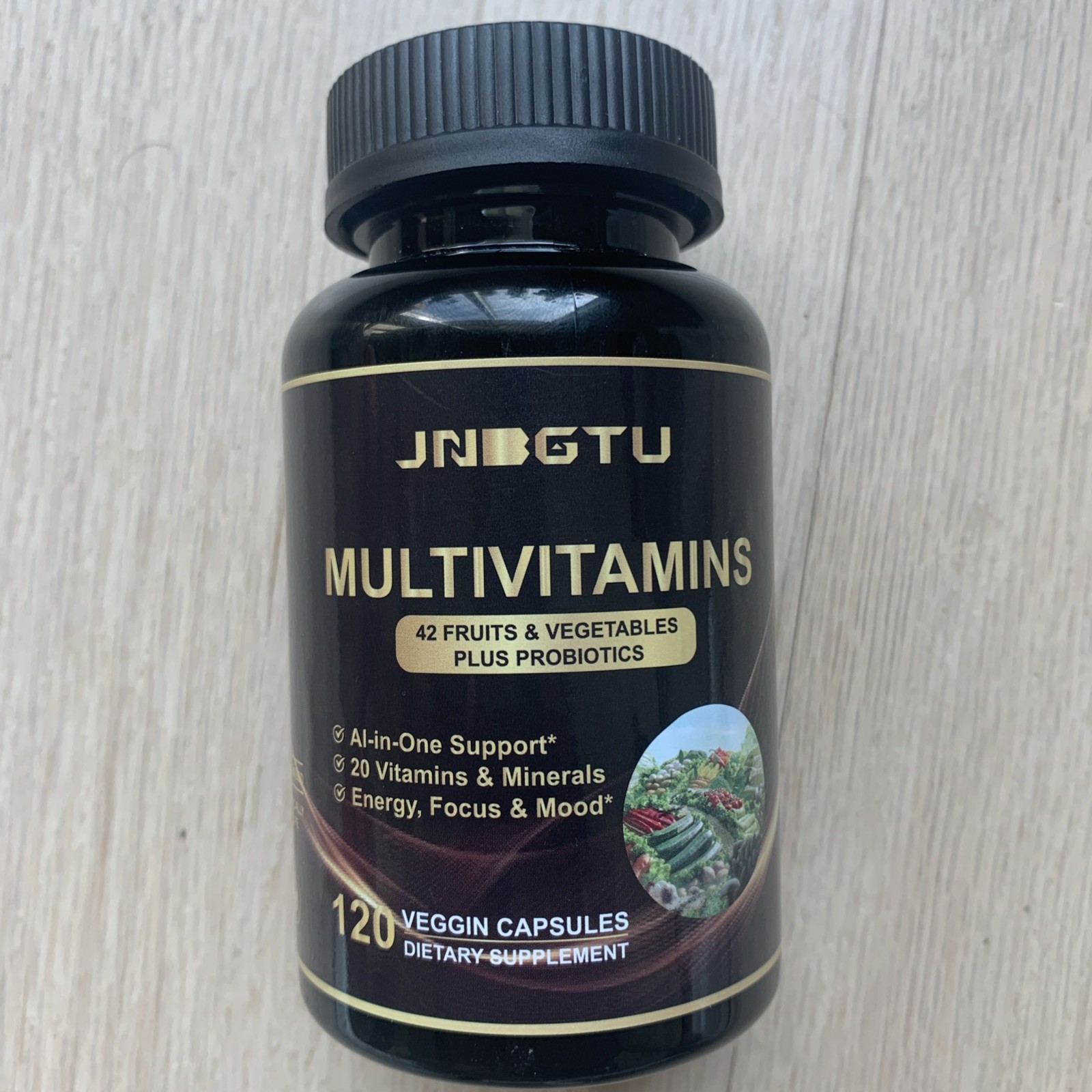 jnbgtu multivitamins 120 capsules vegan dietary supplement probiotics (9/2026)