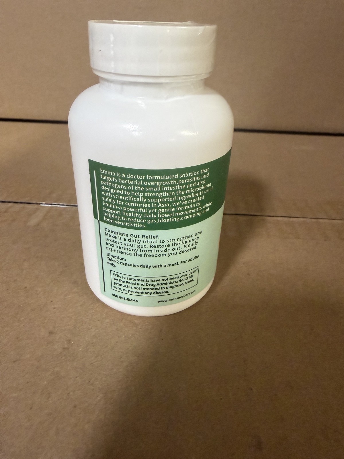 Emma Gut Health Digestive Supplement Gas Bloating Constipation Relief 60 Caps