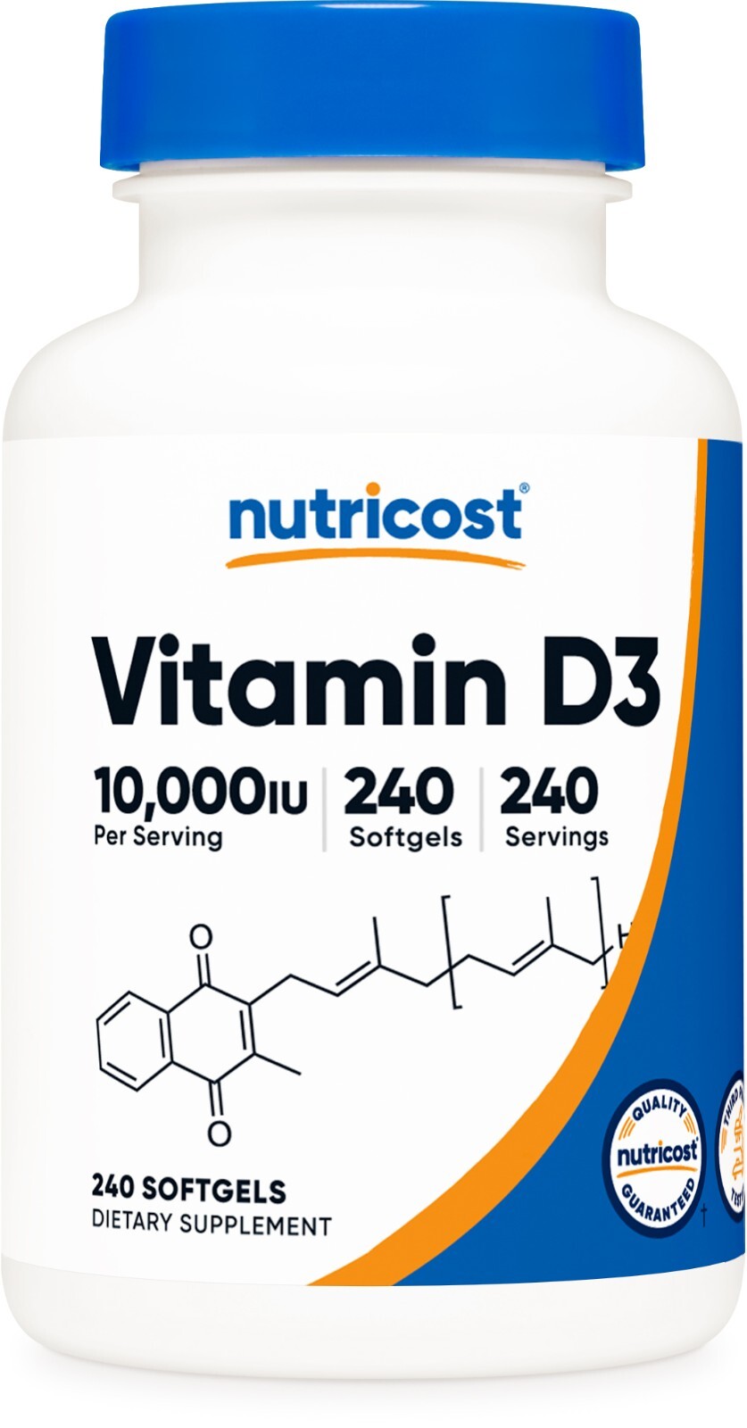Nutricost Vitamin D3 10,000iu – 240 SFG