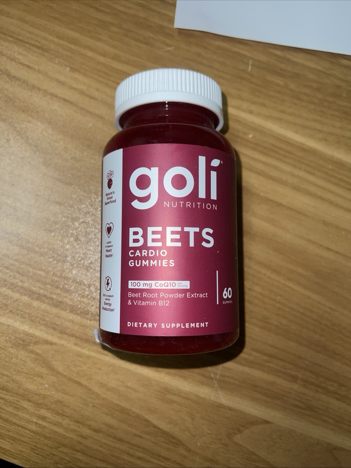 Goli Nutritional Supplement, Beets Cardio Gummy – 60 Count – 100mg CoQ10